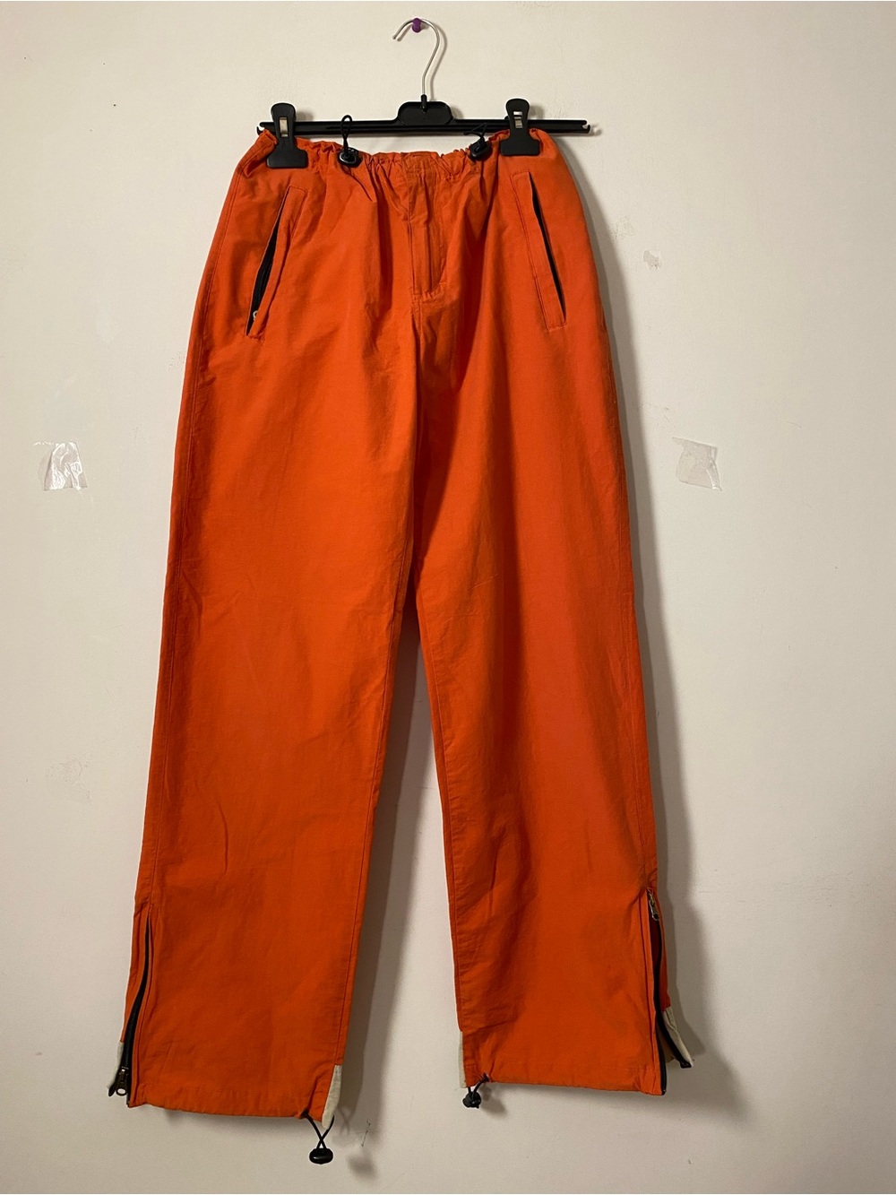 Cotton blend Orange Drawstring Utility Pants